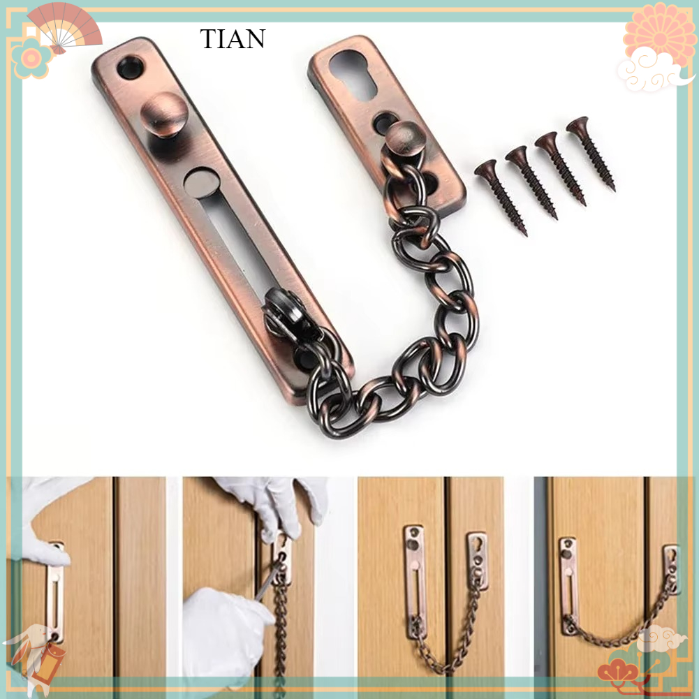Security Chain Door - Türkette mit Schloss, Türriegel, Kindersicherheitskette, Haustürriegel,