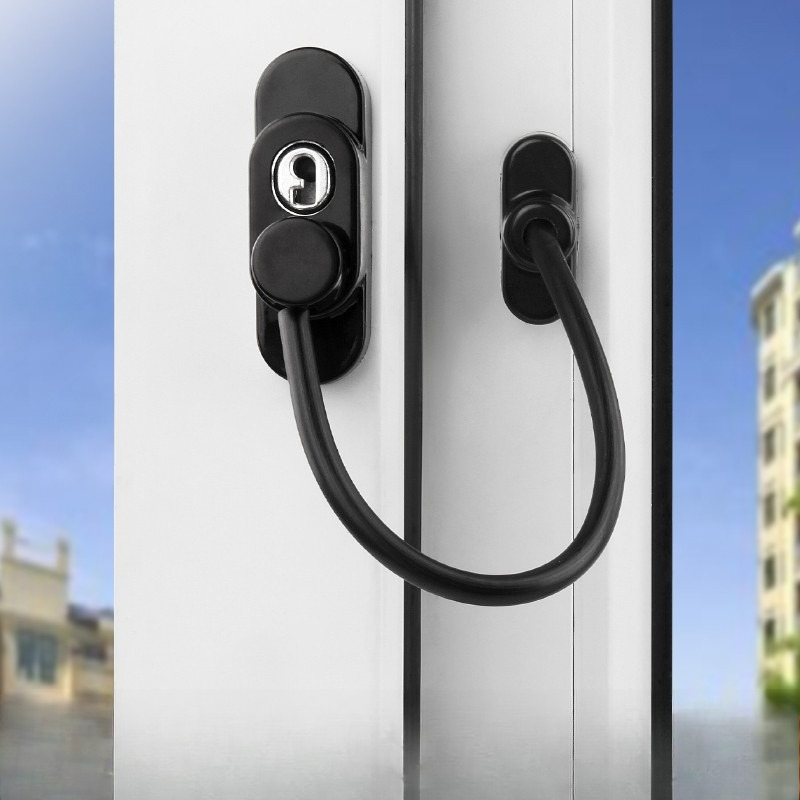Window Lock Bar - Fenster-Schnappschlösser, Flügelfensterbegrenzer, Schiebetürschlösser, schützende Diebstahlsicherung für