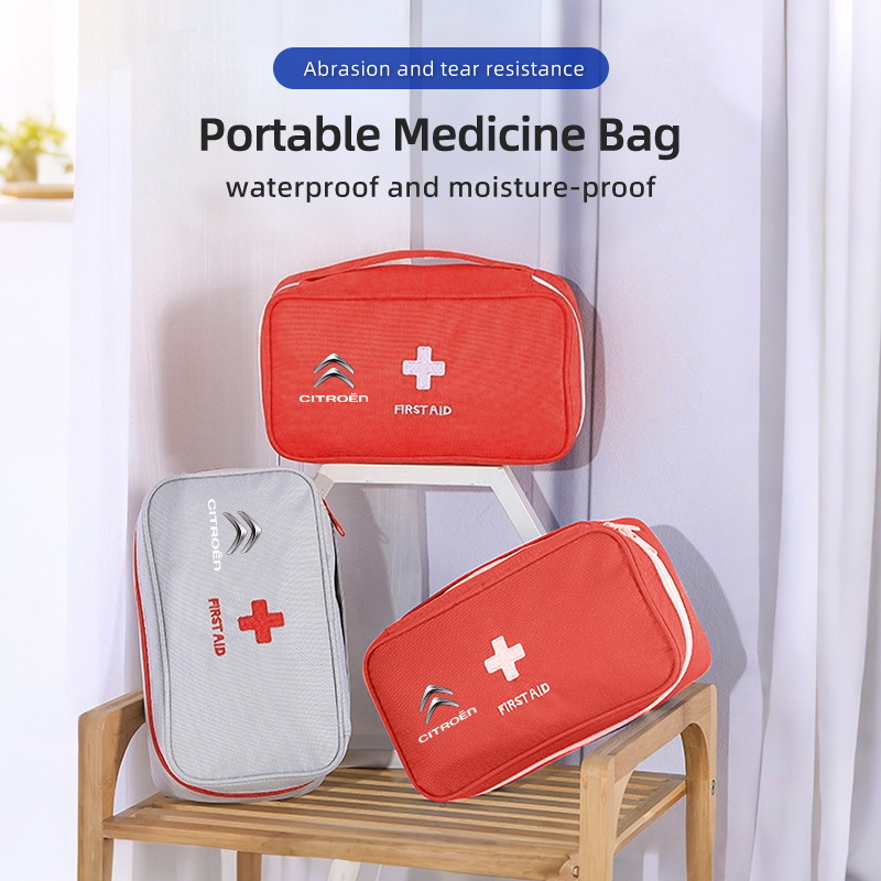 First Aid Bag Kit - Tragbare Erste-Hilfe-Medizintasche für Autos, Mini-Medikamentenaufbewahrungstasche für