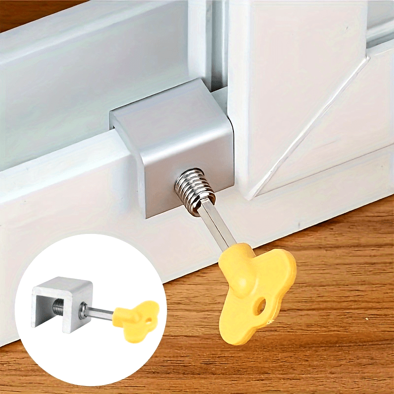 Window Lock Bar - 3er-Set Tür- und Fensterbegrenzungsklemmen, Schiebefenster-Verriegelung mit