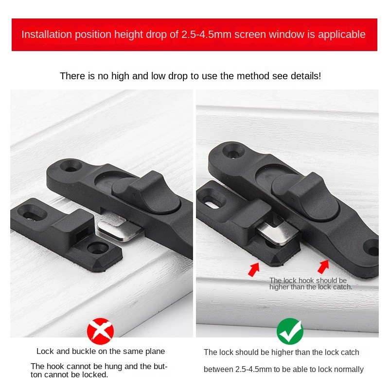 Frühling Kunststoff Push-Pull  – Window Lock Bar Bewertung und Preis