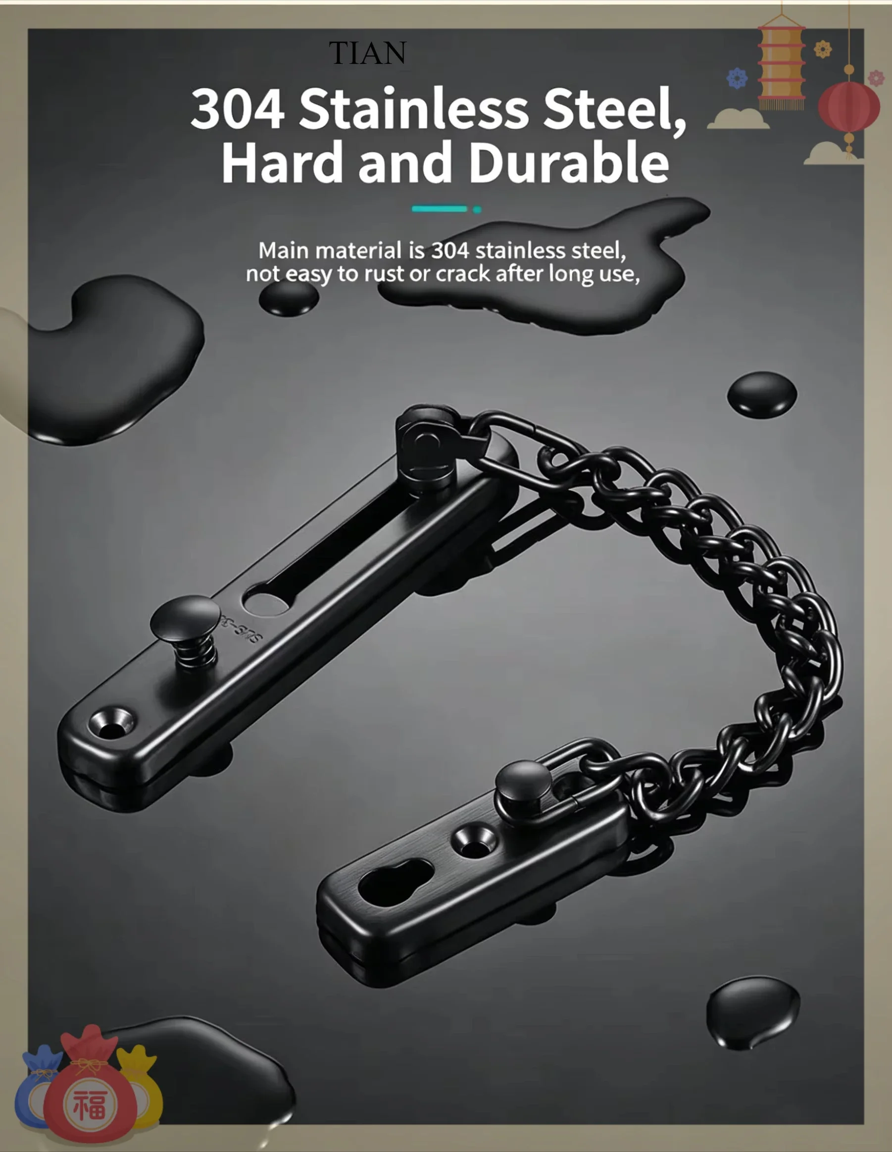 TIAN Ketten-Türschloss Sicherh – Security Chain Door Bewertung und Preis